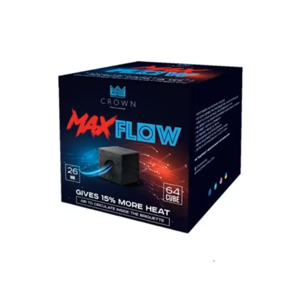 Crown Maxflow 26мм/64шт уголь для кальяна