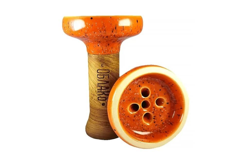 Облако Black glaze (оранжевая в точку) чаша для кальяна