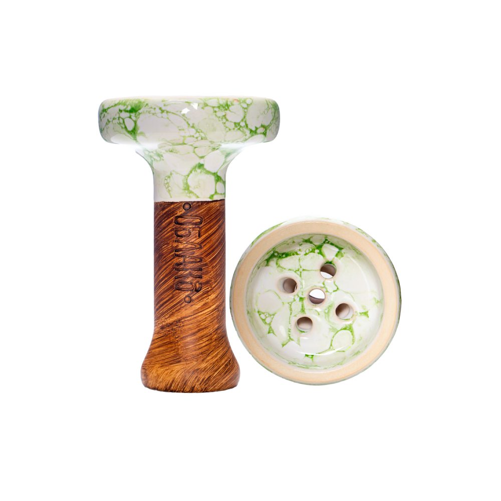 Облако Black Glaze Top (бело-зеленый мрамор) чаша для кальяна