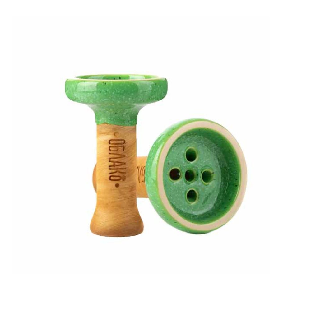 Облако Black Glaze Top (зеленый в точку) чаша для кальяна