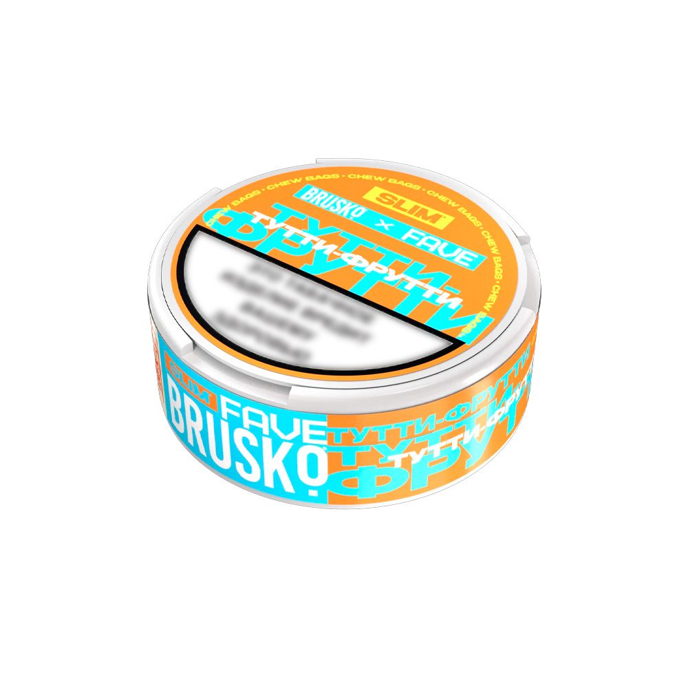 Табак жевательный Brusko X Fave М SLIM 10гр Тутти Фрутти
