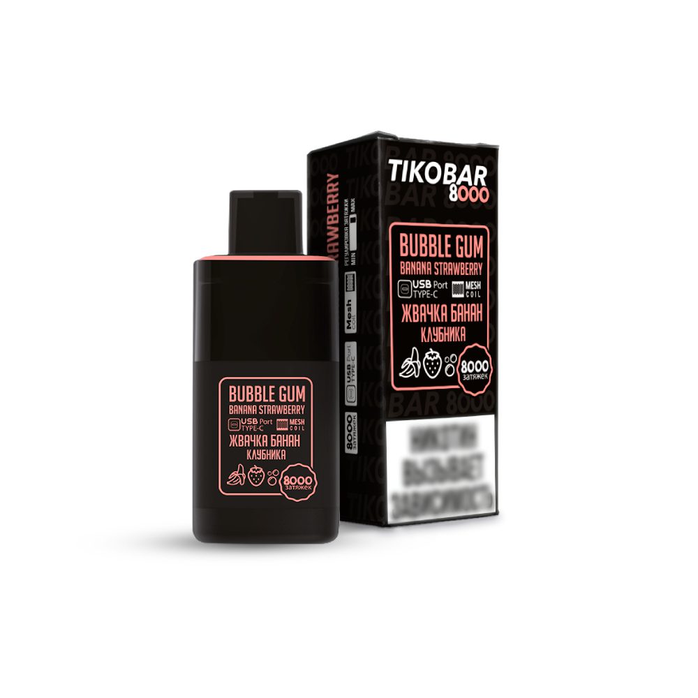 Tikobar 8000 (gum/banana/strawberry) M