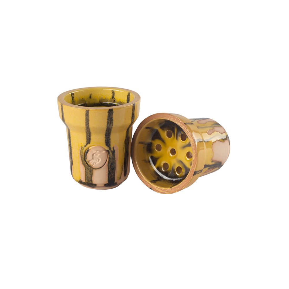 St Classic (глазурь желтая с черным) чаша для кальяна