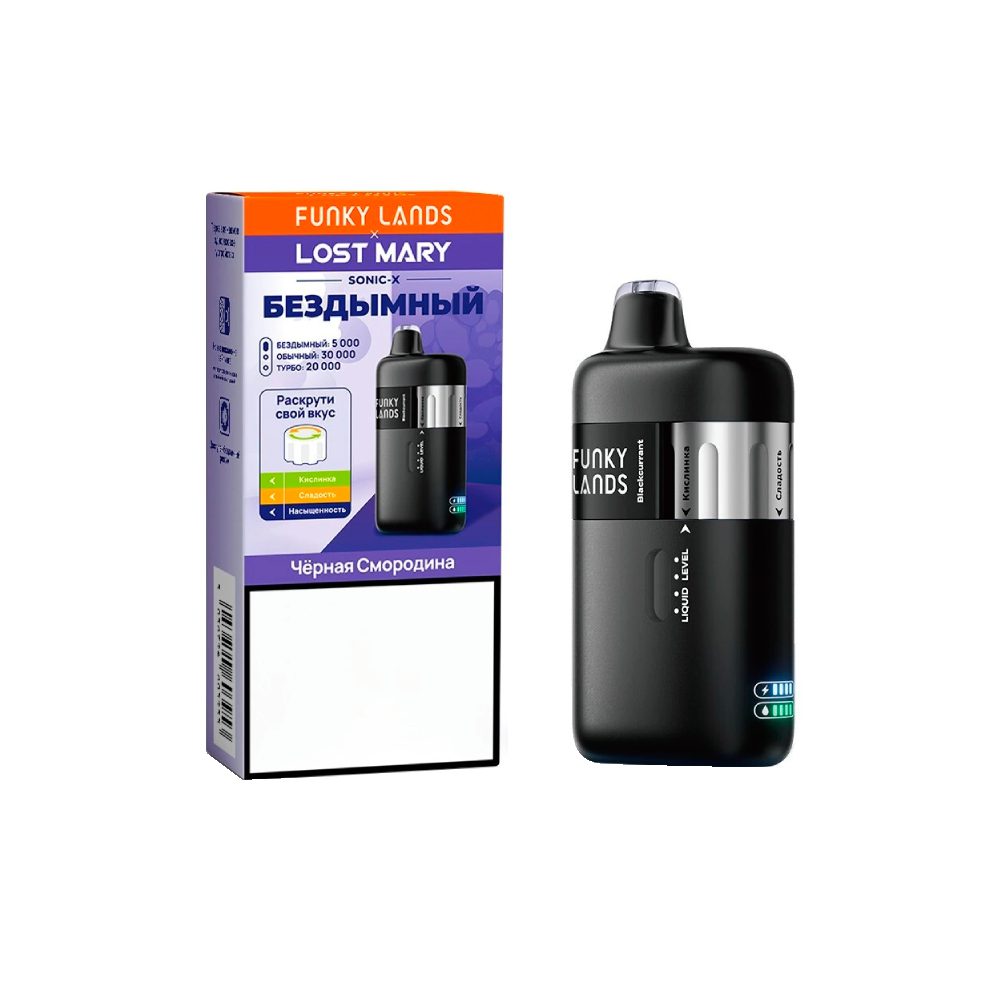 Funky Lands x Lost Mary Sonic X 30000 (черная смородина) M