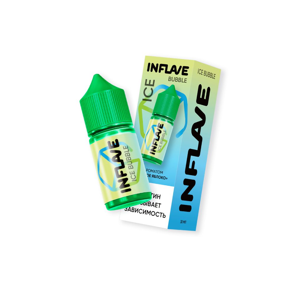 Inflave Ice Bubble salt (зеленое яблоко) 20mg M